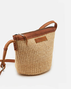 Bolso de Sisal - Capazo Artesanal - Wazi Leather Medium