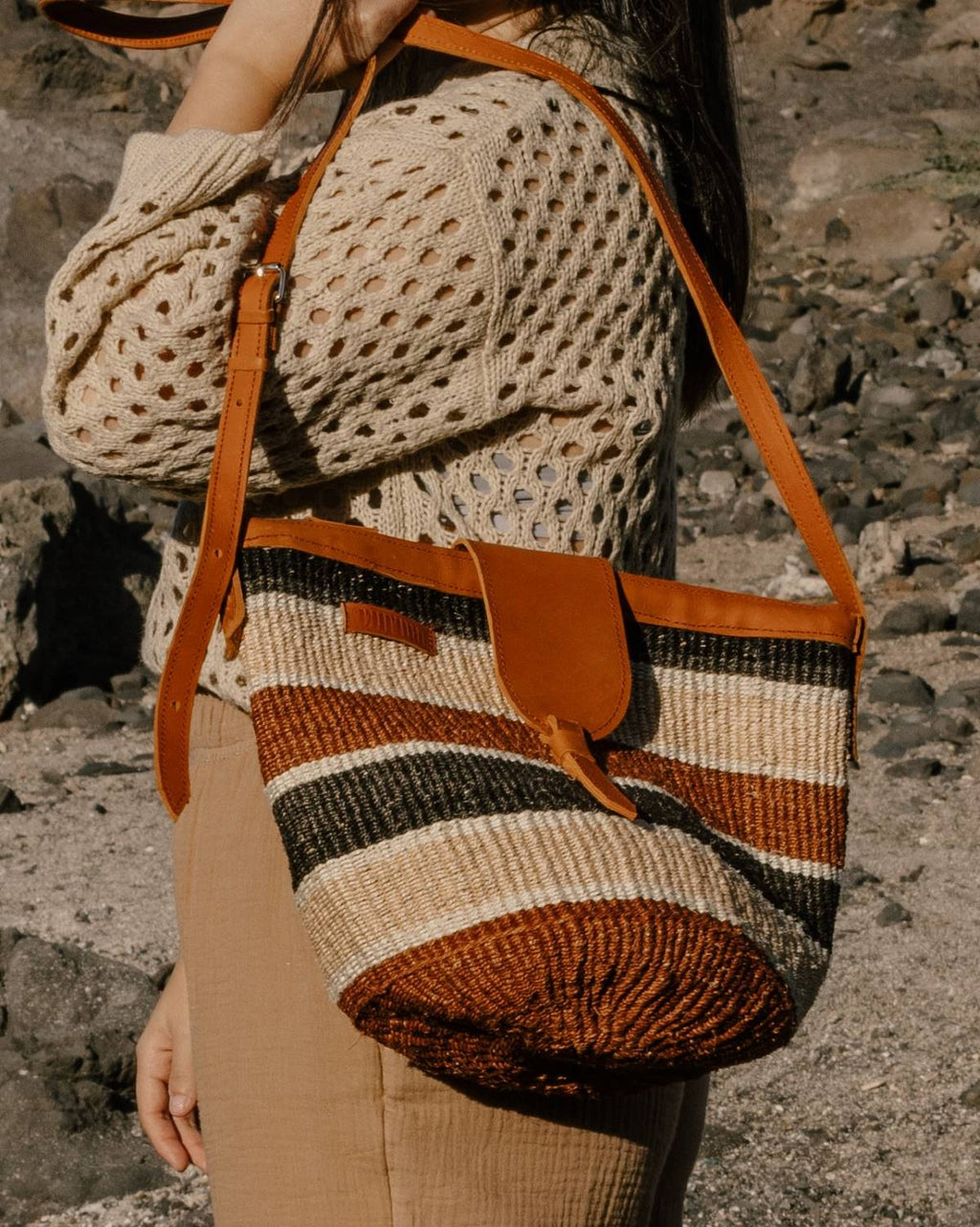 リムアークHand made sisal kago bag - ファッション